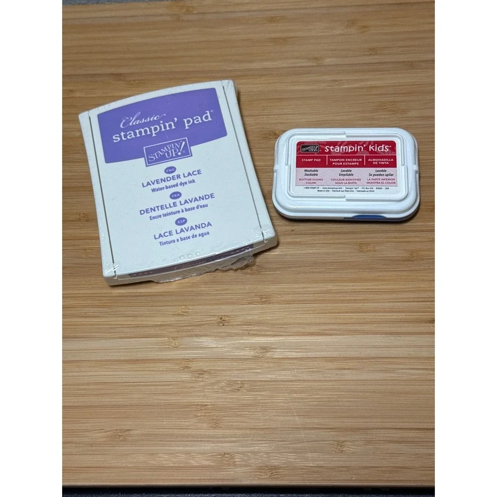 Stampin Up Ink Pad Set Lavender Lace Classic & Kids Blue 2pc Craft Supplies